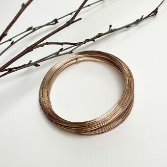 RGF 26ga (0.40mm) Round Wire 14kt Rose Gold Filled By the Meter