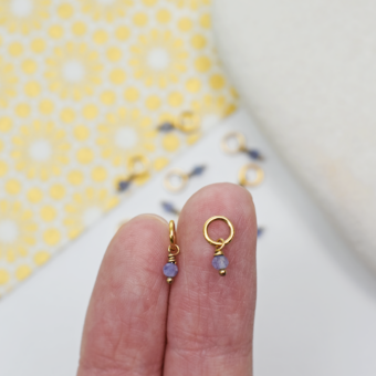 Alternative view of Tanzanite Mini Drop Birthstone 14kt Gold Filled - Pendants Charms (December)