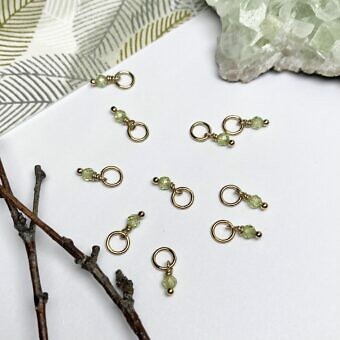 Peridot Mini Drop Birthstone 14kt Gold Filled - Pendants Charms (August)