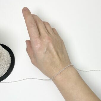 Alternative view of 1.95mm French Twist Rope Chain By the Meter Sterling Silver .925