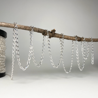 Heavy Oval Curb Chain By the Meter Sterling Silver .925