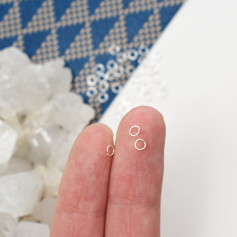 Alternative view of 3mm 26ga Round Open Jump Rings Sterling Silver .925