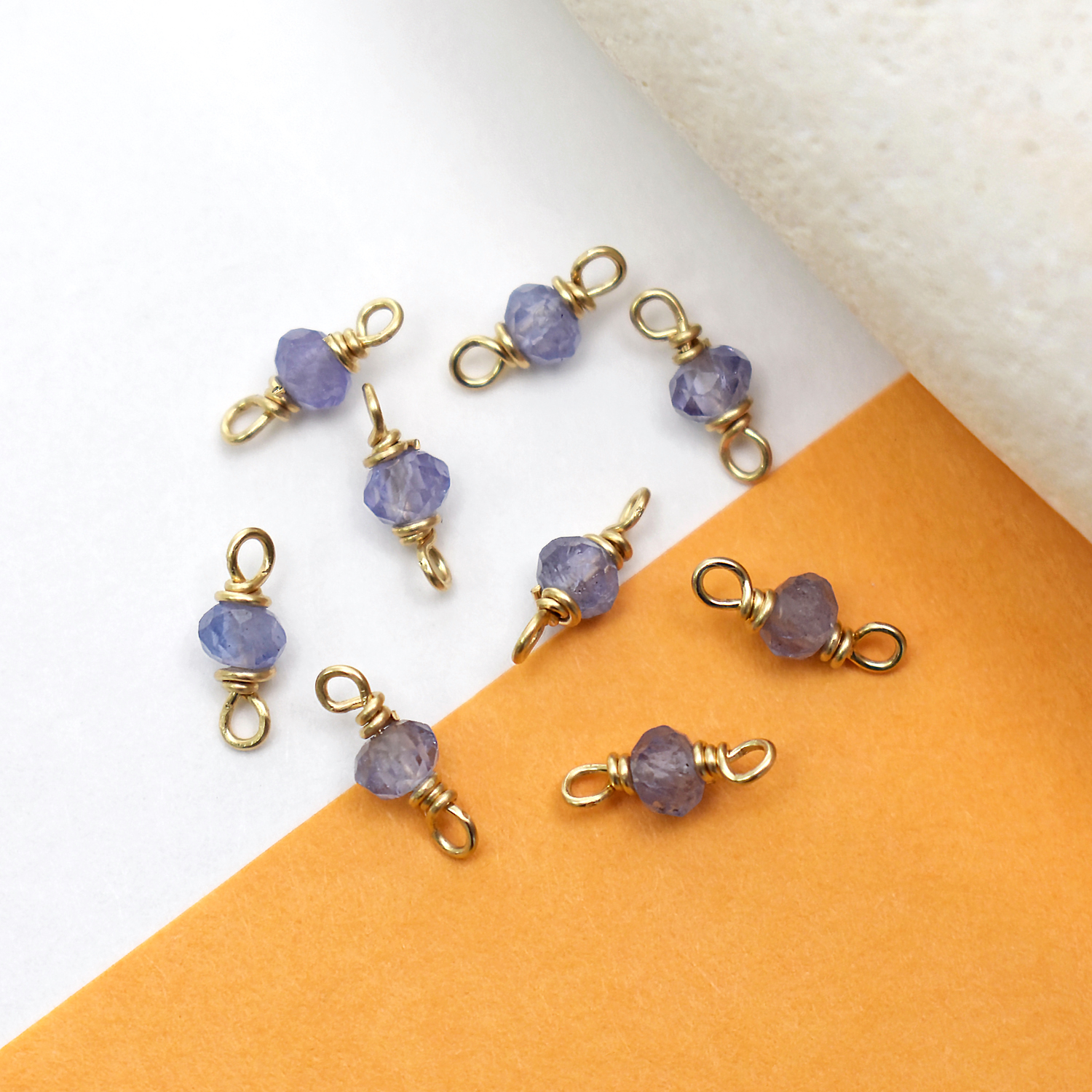 Single Tanzanite 14kt Gold Filled - Connectors Pendants Charms