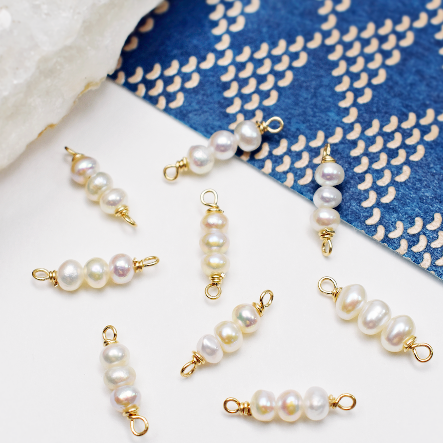 10kt Solid Gold Pearls