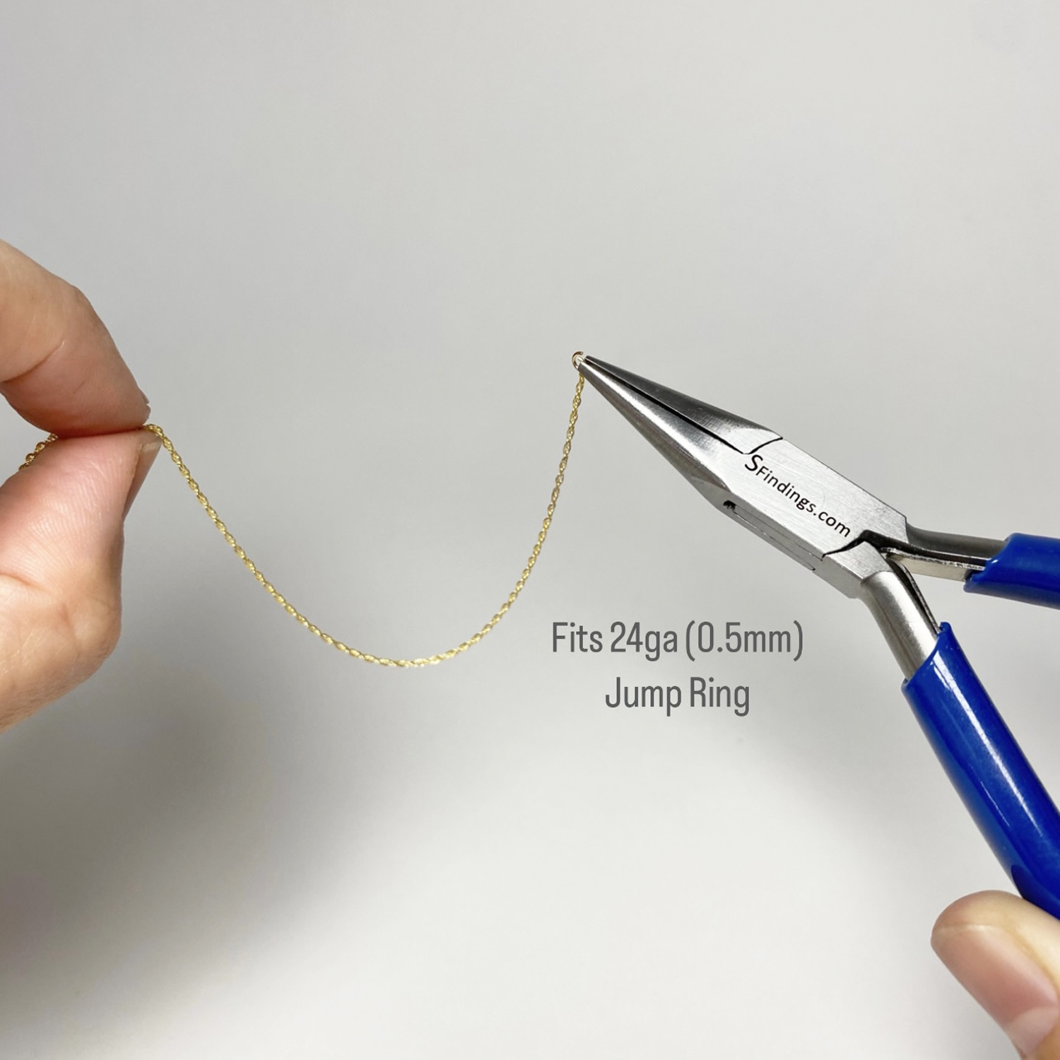 cx66t solid 10kt gold 1 05mm fine rope chain by the inch jump ring