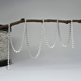 Tiny Sunburst Sequin Chain By the Meter Sterling Silver .925