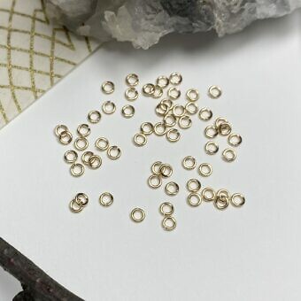 Solid 9kt Gold 3mm 22ga Round Open Click & Lock Jump Rings