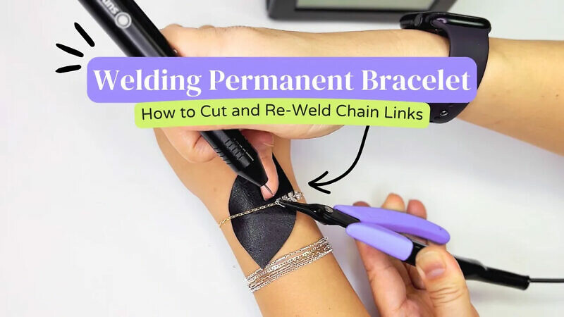how to cut and re-weld chain links permanent jewelry tutorial