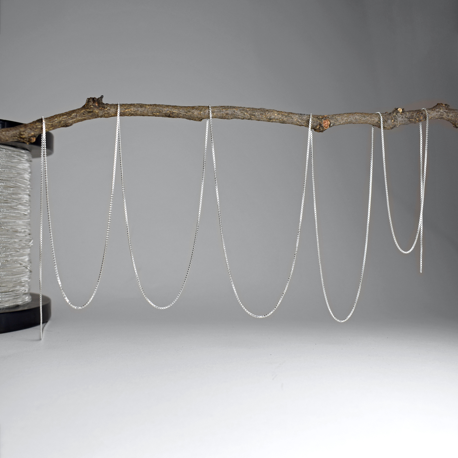0.86mm Box Chain By the Meter Sterling Silver .925