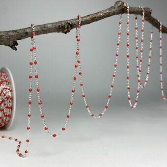 Red Enamel Cable Chain By the Meter Sterling Silver .925 July