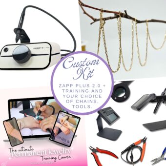 Special! Permanent Jewelry Custom Collections Kit: Zapp Plus 2.0 Welder, Online Training, Tools and Chains