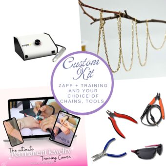 Special! Permanent Jewelry Custom Collections Kit: Zapp Welder, Online Training, Tools and Chains