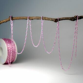 cy17s pink double enamel paperclip chain by the meter sterling silver 925
