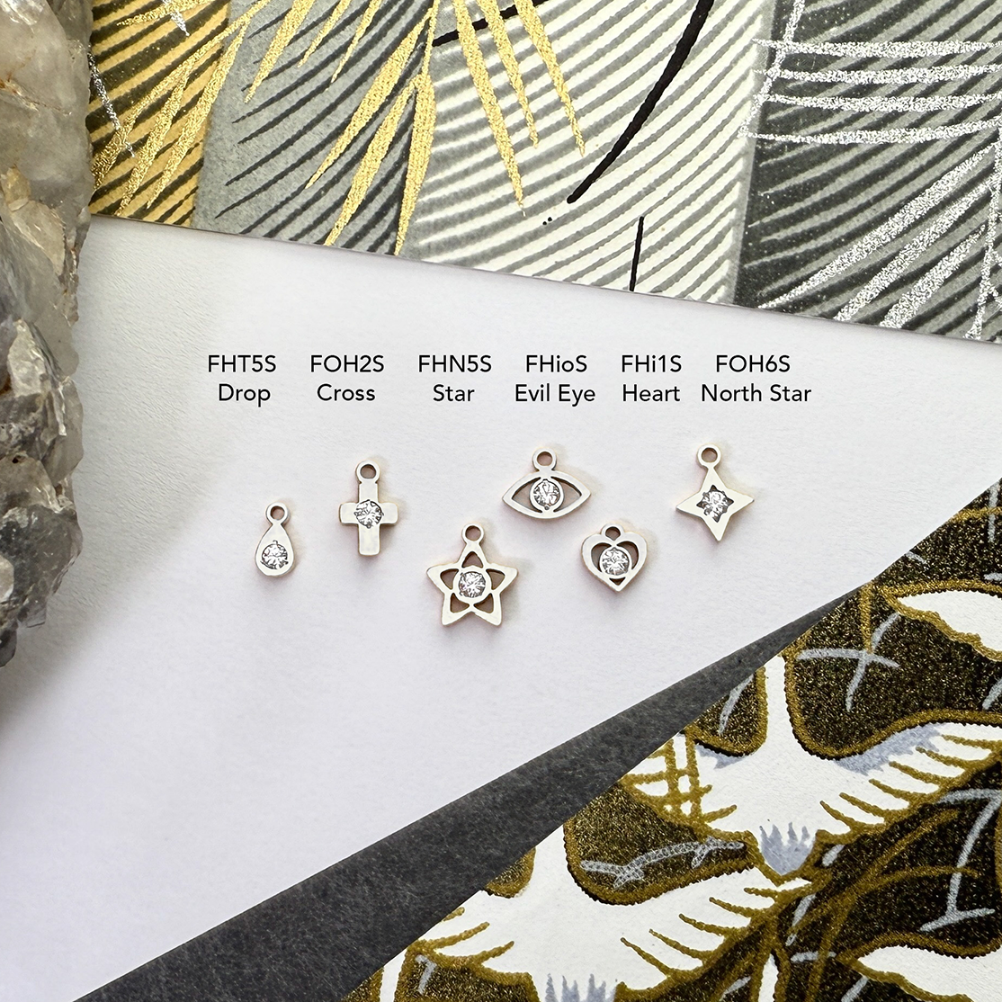 Heart with 2mm Clear CZ Crystal Sterling Silver .925 - Pendants Charms - Image 7