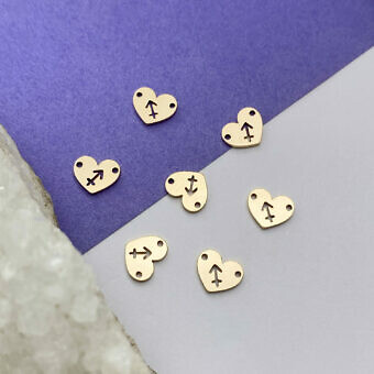 fol0g-sagittarius-heart-disc-zodiac-14kt-gold-filled-connector-pendant-charm