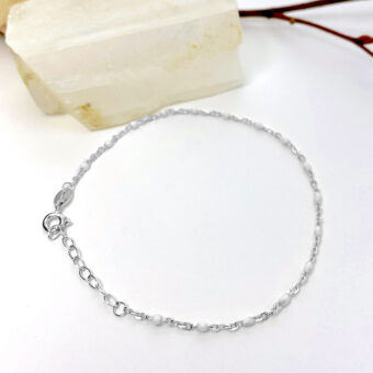 bf31s-6-5-pearl-white-enamel-cable-chain-bracelet-with-1-extender-sterling-silver-925