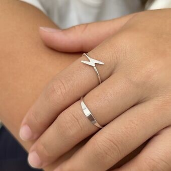 Alternative view of Insignia Stacking Ring Sterling Silver .925 Size 10