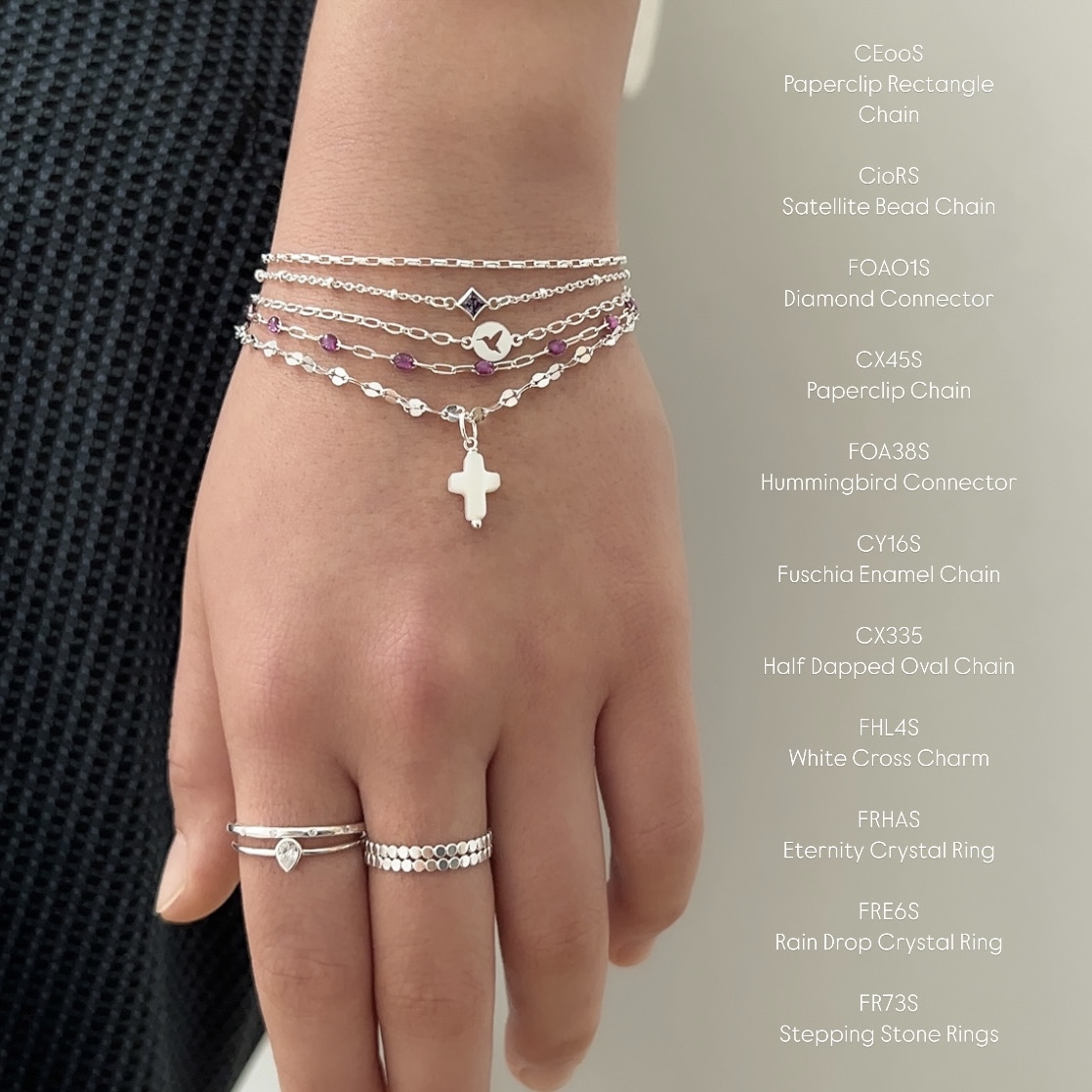 2.40mm Half Flat Dapped Oval Chain By the Meter Sterling Silver .925 - Image 3