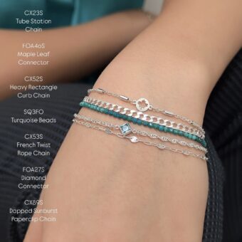 Alternative view of 7 Inches Sample 1.95mm French Twist Rope Chain Sterling Silver .925