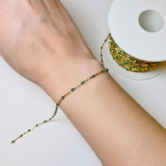 cy30g-translucent-aqua-teal-blue-enamel-cable-flat-chain-by-the-meter-14kt-gold-filled-march-hand