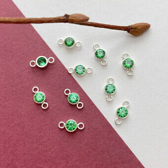 fov6s-3mm-dark-green-round-bezel-set-cz-crystal-sterling-silver-925-birthstones-connector-pendant-charm-may