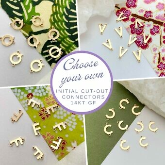 Alphabet Initial Cut-Out Connectors in 14kt Gold Filled Custom Collections Kit