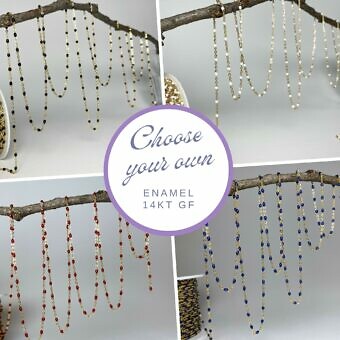 Enamel Bead Cable Chains in 14kt Gold Filled Custom Collections Kit