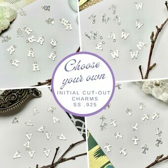 Alphabet Initial Charms in Sterling Silver .925 Custom Collections Kit