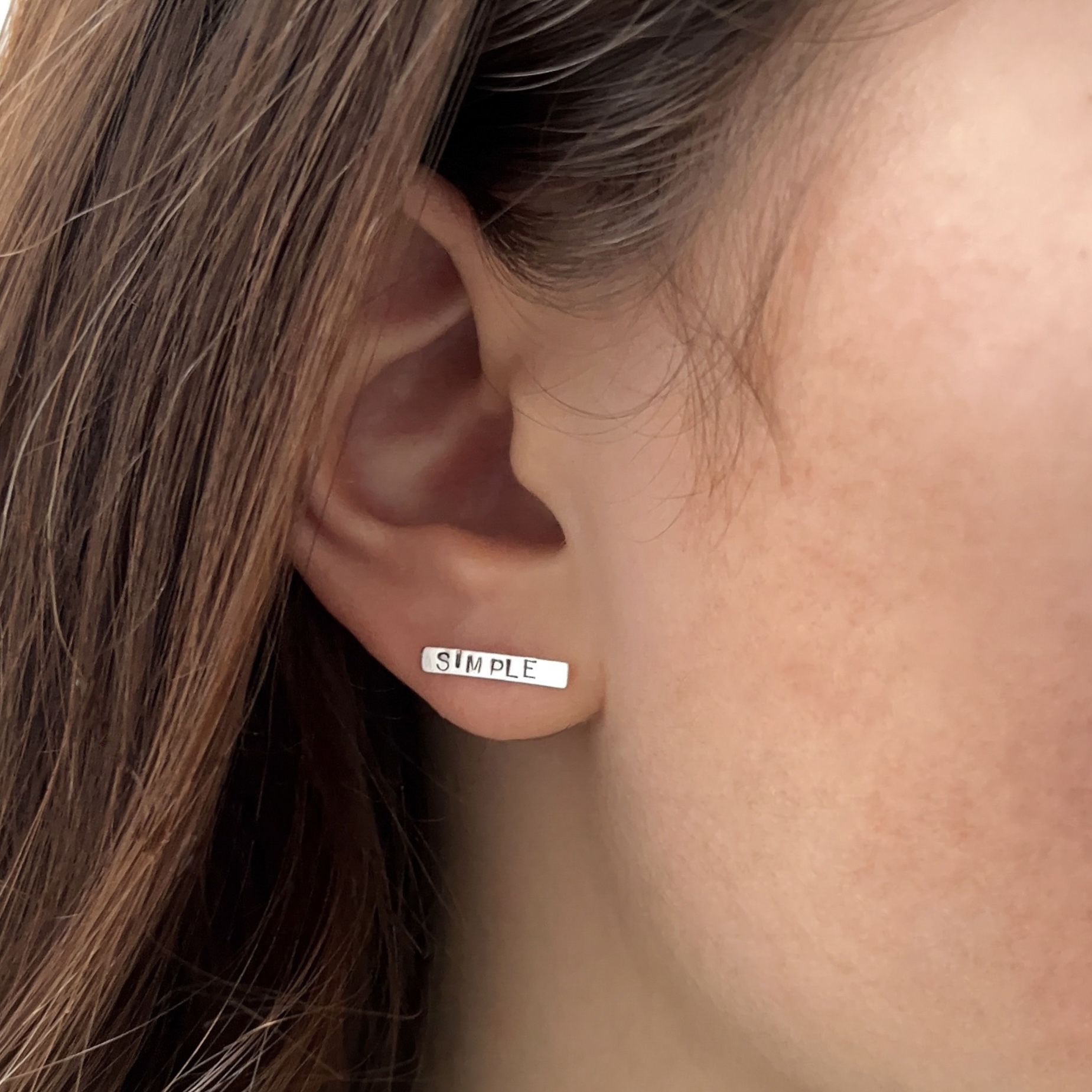 Infinity Blok - Tempered Steel Stamping Block with Hole for Earring Post - Image 3