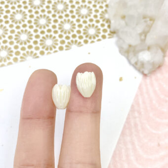 Alternative view of Molded Large Jasmine Flower Mother of Pearl Beads