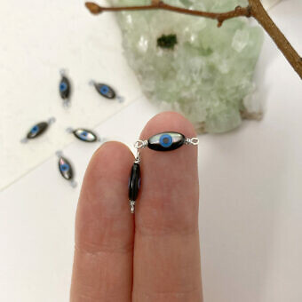 foaus-8x4mm-black-evil-eye-marquise-mother-of-pearl-in-sterling-silver-925-connectors-pendants-charms-hand