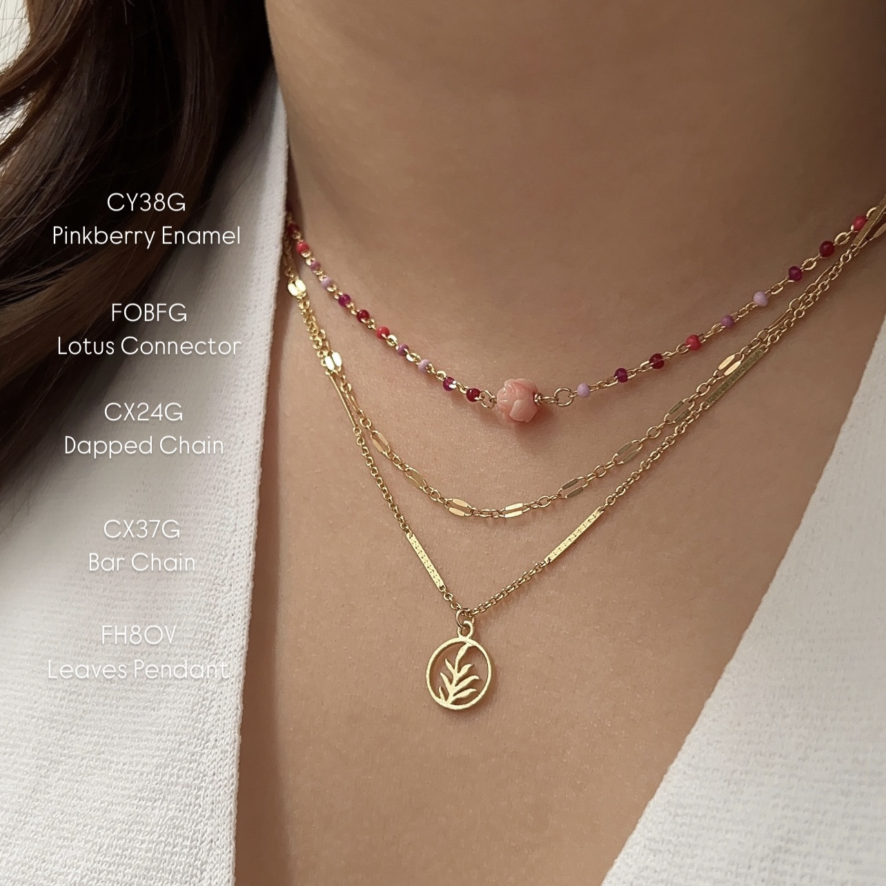 Molded Pink Lotus Flower Mother of Pearl in 14kt Gold Filled - Connectors Pendants Charms - Image 4