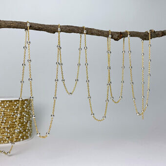 beaded cable flat chain