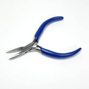 Fine Chain Nose Pliers Stones and Findings - Short Blue Handle