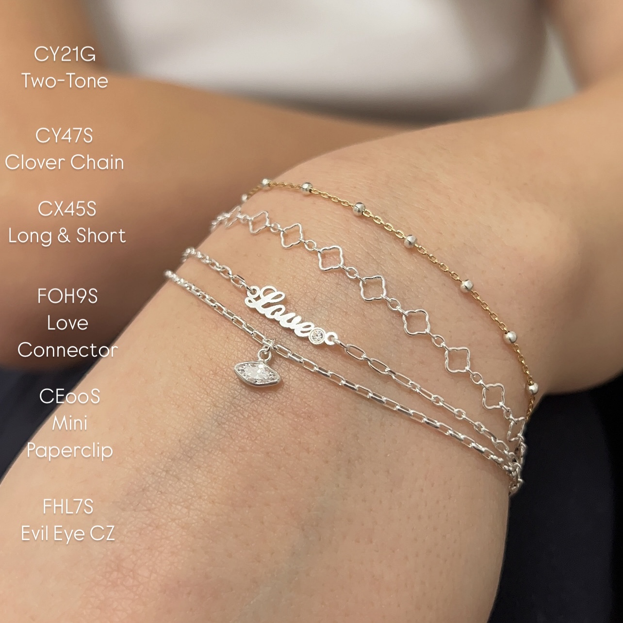 4.38mm 3:1 Clover Cable Chain By the Meter Sterling Silver .925 - Image 7
