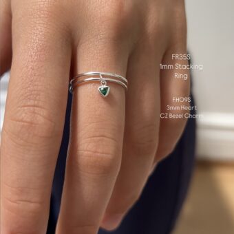 Alternative view of 1mm Mini Band Stacking Ring 14kt Gold Filled Size 10