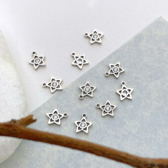 fhn5s-star-with-2mm-clear-cz-crystal-sterling-silver-925-pendants-charms