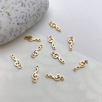 Clef Music Gold Charm