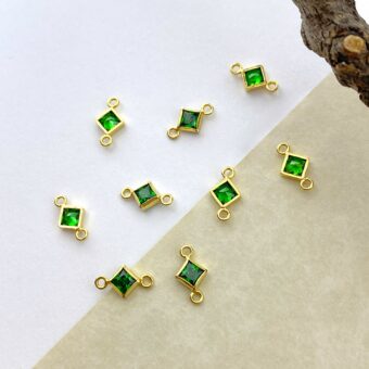 foa04g-3mm-dark-green-diamond-bezel-set-cz-crystal-14kt-gold-filled-birthstones-connector-pendant-charm-may