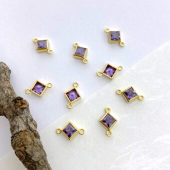 purple diamond gold connectors
