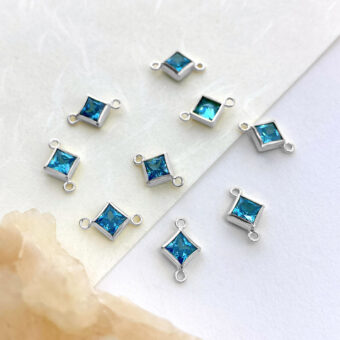 blue diamond connector silver