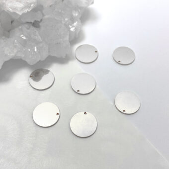 13mm Thick 20ga Round Stamping Disc Blanks Sterling Silver .925 - Pendants Charms