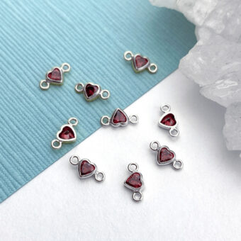 3mm heart silver connector