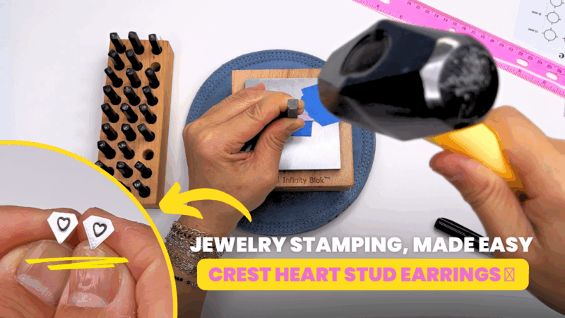 Crest Heart Stud Earrings Infinity Blok Projects Series Episode 8