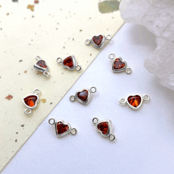 4mm heart connector silver