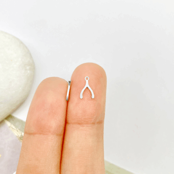 Alternative view of Tiny Wishbone Sterling Silver .925 - Pendants Charms