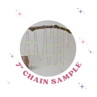 7" Sample Retro Candy Enamel Cable Chain Sterling Silver .925