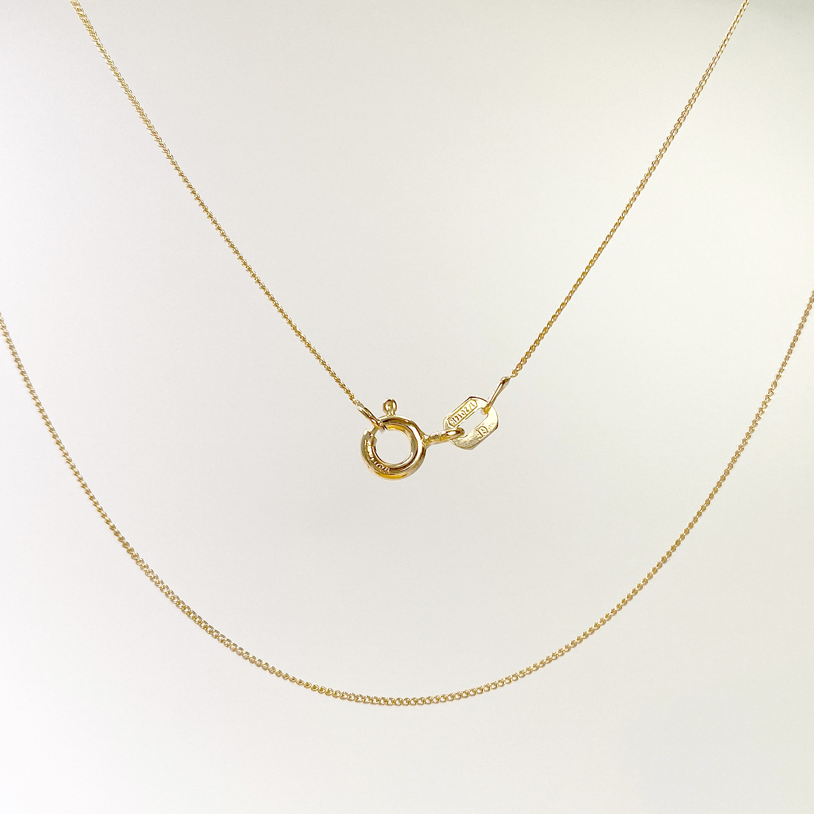 18" Fine 0.70mm Curb Finished Chain 14kt Gold Filled - Image 2