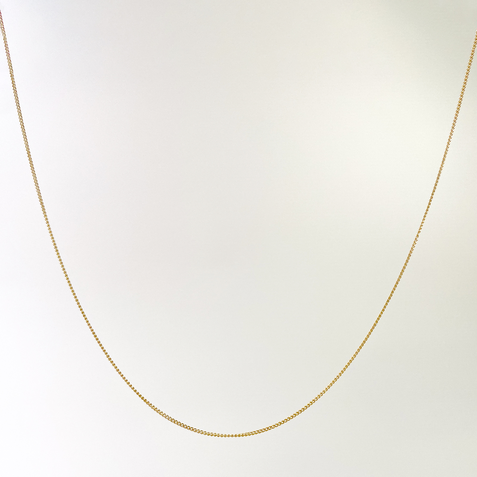 18" Fine 0.70mm Curb Finished Chain 14kt Gold Filled - Image 3