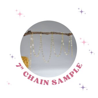 7 Inches Sample 3mm Flat Bubble Heart Chain 14kt Gold Filled